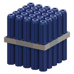Hobsons - 8 x 50 - Polyethylene Blue (14-16g Screw) Wall Plug Tapered Point - Qty 500 | Mwpfb-50