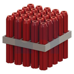 Hobsons - 6 x 30 - Polyethylene Red (8-9g Screw) Wall Plug Tapered Point | Mwpfr-30