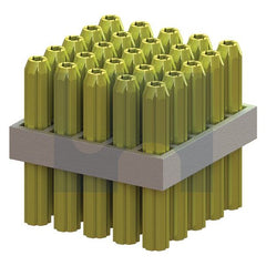 Hobsons - 4 x 25 - Polyethylene Yellow (1-2-3g Screw) Wall Plug Tapered Point - Qty 1000 | Mwpfy-25