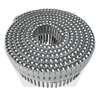 Brighton Best - 1800  2.5 x 50 MM ,  DOME HEAD RING SHANK - DUOFAST COIL NAILS 0 DEG SS304 - DCRS50250D | N62010