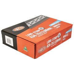 Airco -  A34 75 X 3.10 Long Strip Plain Nails. Ctn Qty: 3.000 | ND34750L