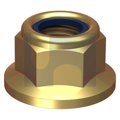 Hobsons - M20 ZINC YELLOW PASSIVATE HEC / CLASS 10 HEX FLANGE NYLOC NUT [NO SERR] (Pack of 50)