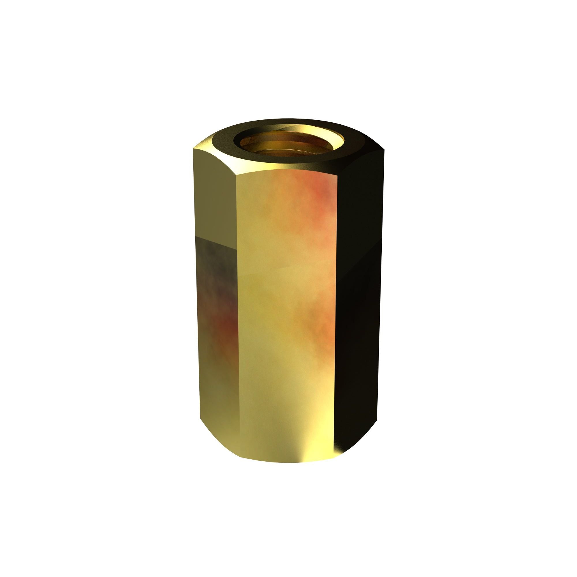 Bremick - Hex Coupler Zinc Yellow M8 x 25mm (Box of 100)