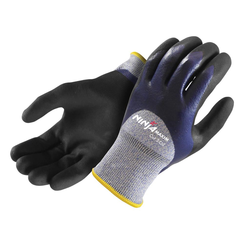 Frontier -  Glove Ninja Razr Slash-Tec Cut B BA2 Oil 3/4 Dip NFT Blue Size Medium | 9322297082578