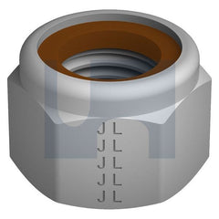 Hobsons - M12 Zinc Flake Silver Iso 7040 / Cl8 / Lanfranco Hup Nyloc Hex Nut Brown Ring | Hup08Fm12 (Pack Of 50)