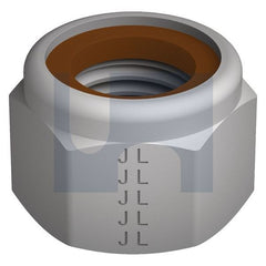 Hobsons - M20 Zinc Flake Silver Iso 7040 / Cl10 / Lanfranco Hup Nyloc Hex Nut Brown Ring | Hup10Fm20 (Pack Of 25)
