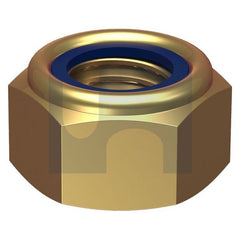 Hobsons - M8 - Yellow Passivate Nyloc Hex Nut - Zinc - Class 8 | NN08YCM08