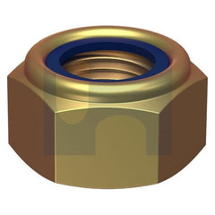 Hobsons - M20 - 1.50 Yellow Passivate Fine Nyloc Hex Nut - Zinc - Class 8 | NN08YFM20