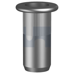 Hobsons - M6 x 19.5 Zinc Plated (Rohs Compliant) Hec Rivet Nut Flat Rnd Knurl Open (Pack Of 500)