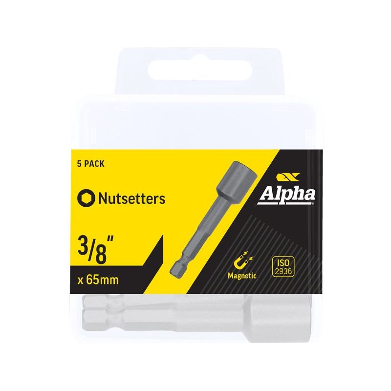 Alpha-Nutsetter 3/8In X 65Mm Magnetic X 5 Handipack