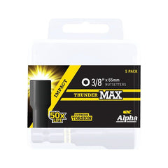 Alpha-Thundermax 3/8In X 65Mm Impact Magnetic Nutsetter Handipack (X5)