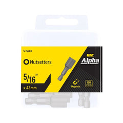 Alpha-Nutsetter 5/16In X 42Mm Magnetic X 5 Handipack