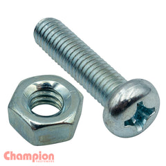 Champion - MACHINE SCREWS PAN PHILLIPS M6 x 16mm ZINC PLATED | NPS3