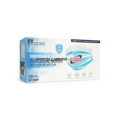 Power DC - Aerpro Disposable Surgical Mask With Ear Relief Clip - 50pk | OEMM1