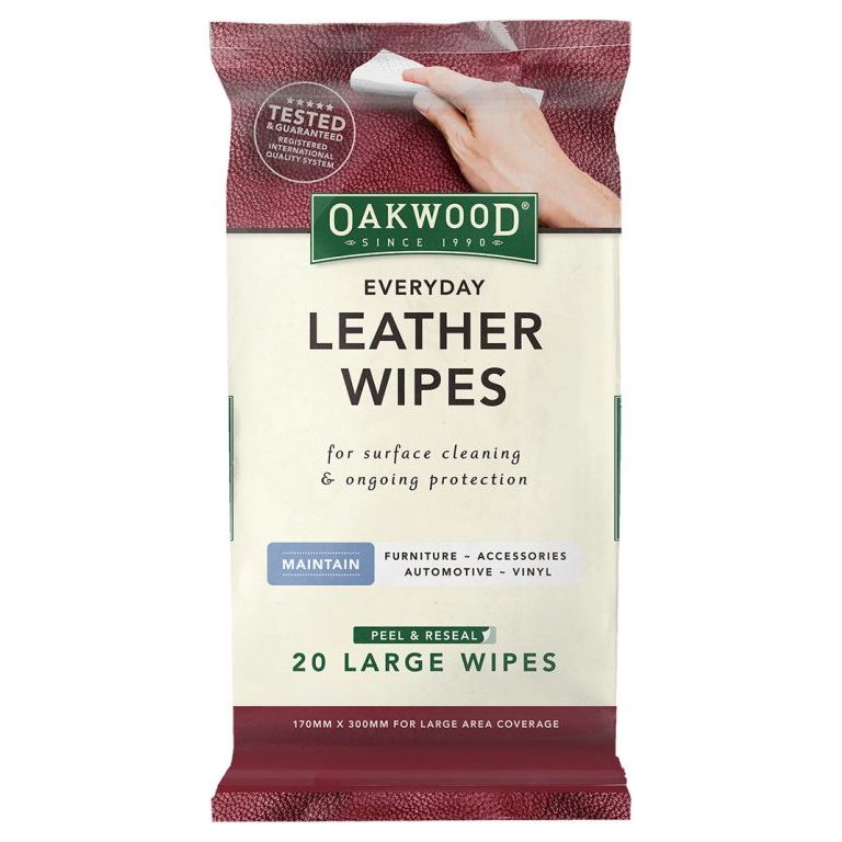 Sabco - Oakwood Everyday Leather Wipes 20pk | OP194