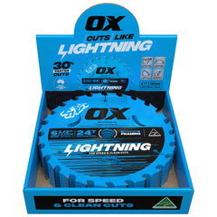 OX Tools - Pro Lightning 165mm Circular Saw Blade | 24T - Bulk | OX-LTCTW24-6.5-10