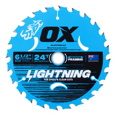 OX Tools - Pro Lightning 165mm Circular Saw Blade | 24T | OX-LTCTW24-6.5