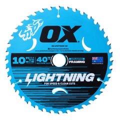 OX Tools - Pro Lightning 254mm Circular Saw Blade | 40T | OX-LTCTW40-10