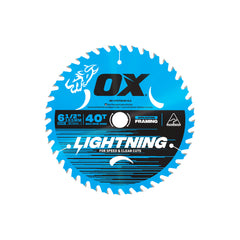 OX Tools - Pro Lightning 6-1/2-Inch Circular Saw Blade | 40-Tooth | OX-LTCTW40-6.5