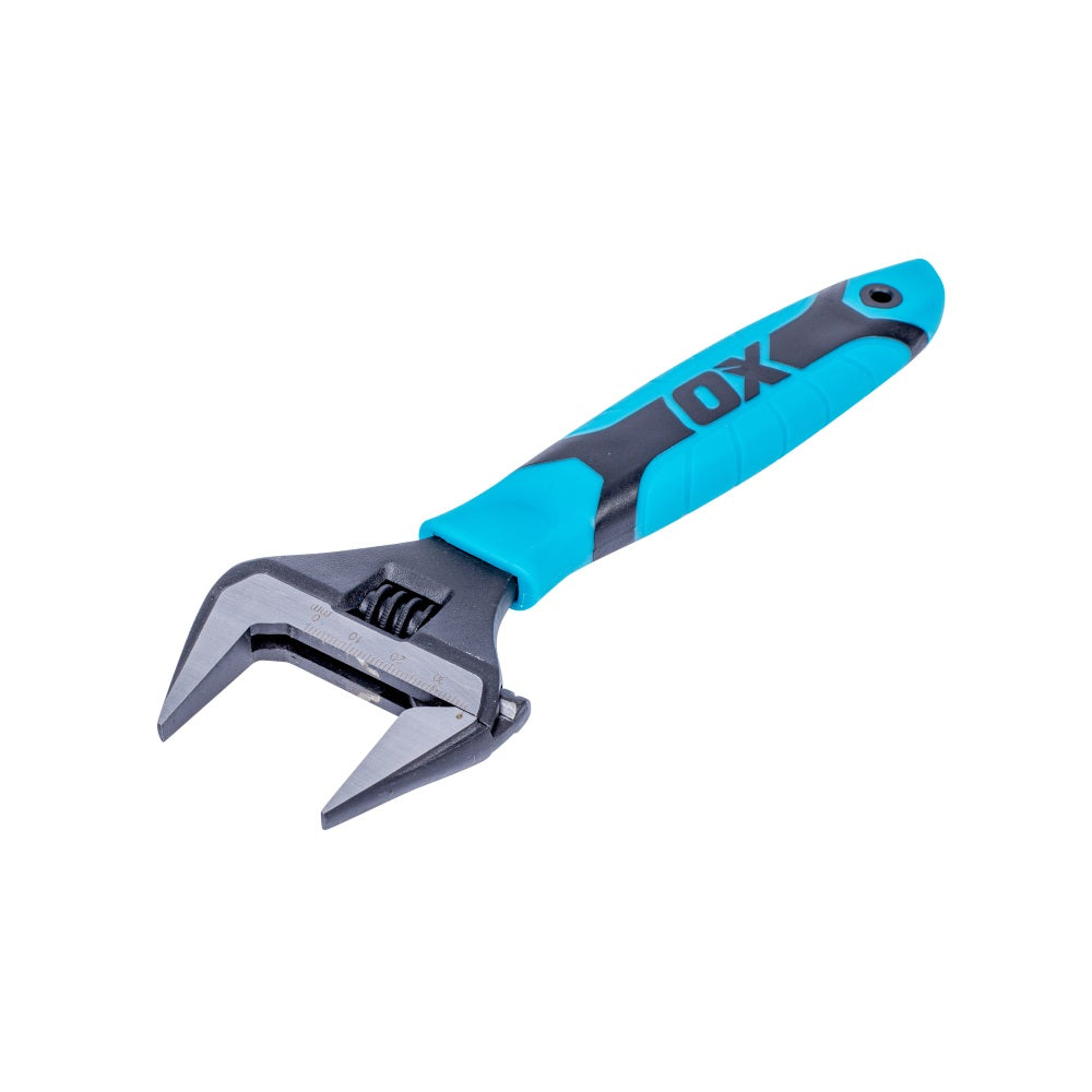 OX Tools - Pro Ultra Wide Jaw Adjustable Wrench - 8"/200mm | OX-P324608