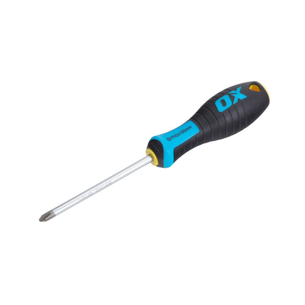 OX Tools - Pro Phillips Screwdriver PH2 x 100mm | OX-P362510