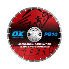 OX Tools - Professional PB10 16" Segmented Diamond Blade - Combination | OX-PB10-16