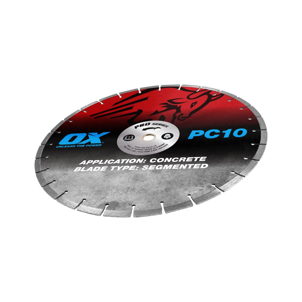 OX Tools - Pro PC10 Segmented Diamond Blade - 16"/400mm | OX-PC10-16