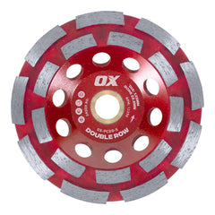 OX Tools - Pro PCD Double Row Cup Wheel - 100mm/4" | 22.2mm Bore | OX-PCDB-4