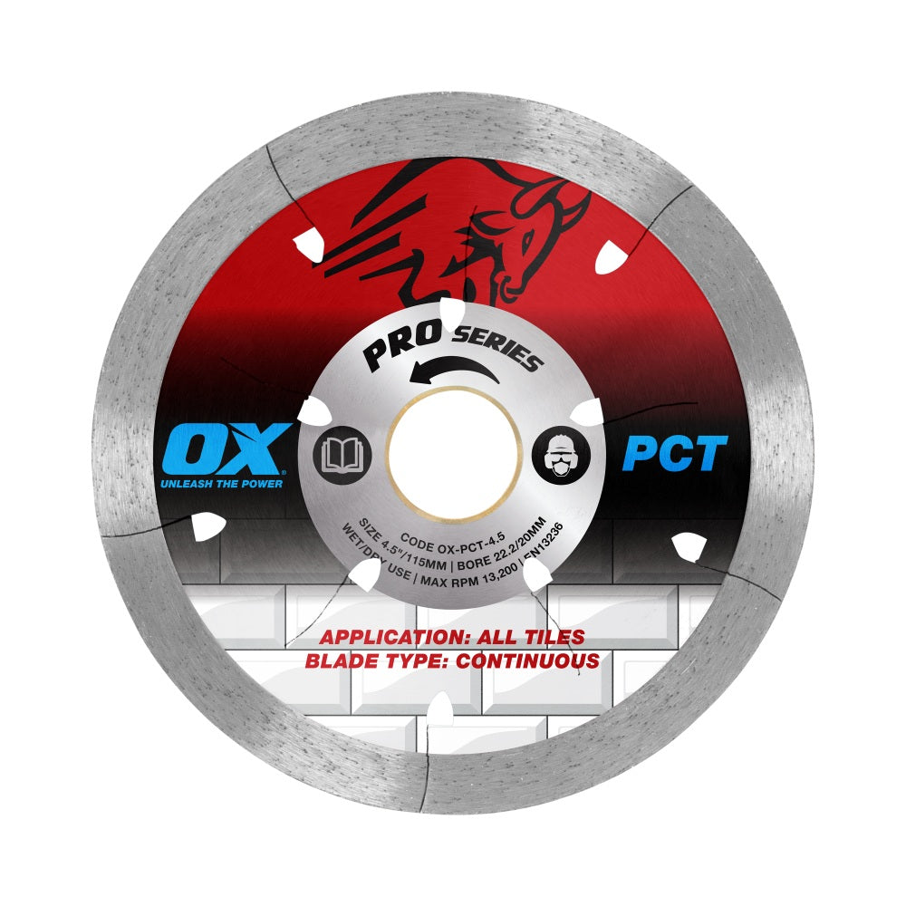 OX Tools - Professional 4.5" Tiling Diamond Blade | OX-PCT-4.5