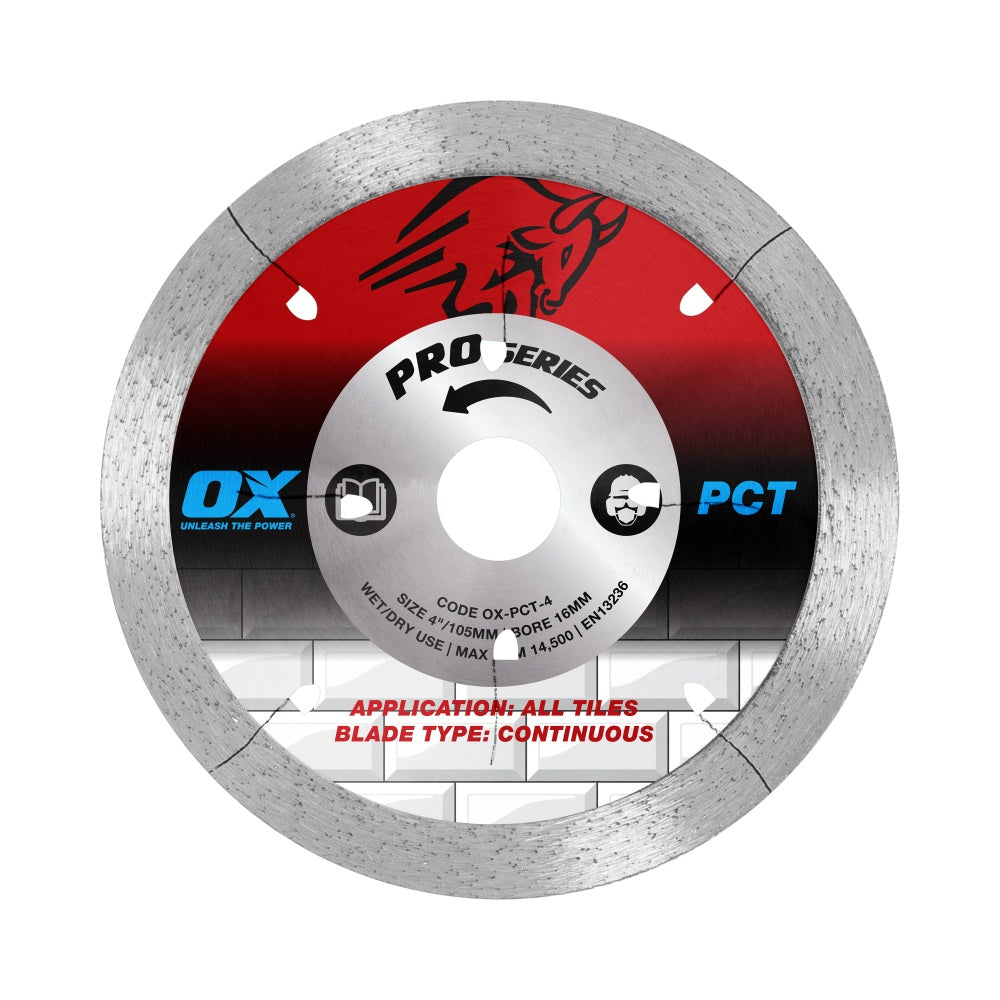OX Tools - Professional 4" Tiling Diamond Blade | OX-PCT-4