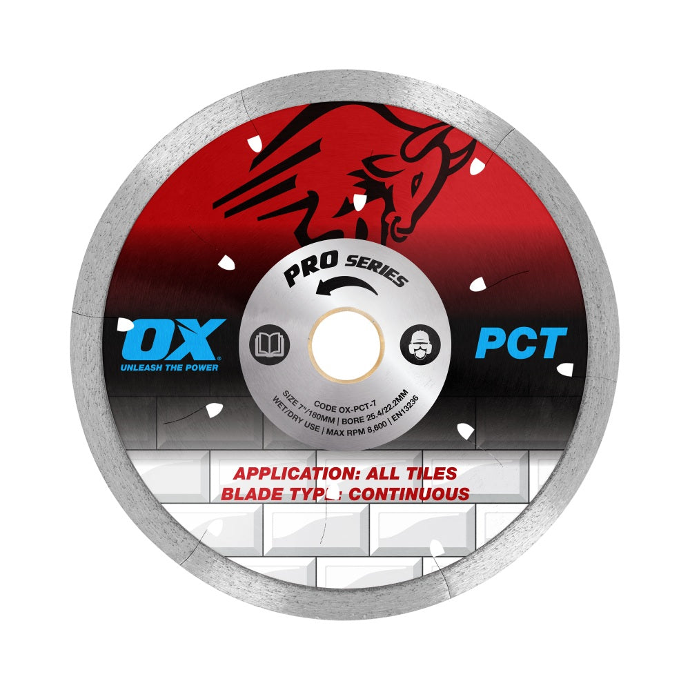 OX Tools - Professional 7" Tiling Diamond Blade | OX-PCT-7
