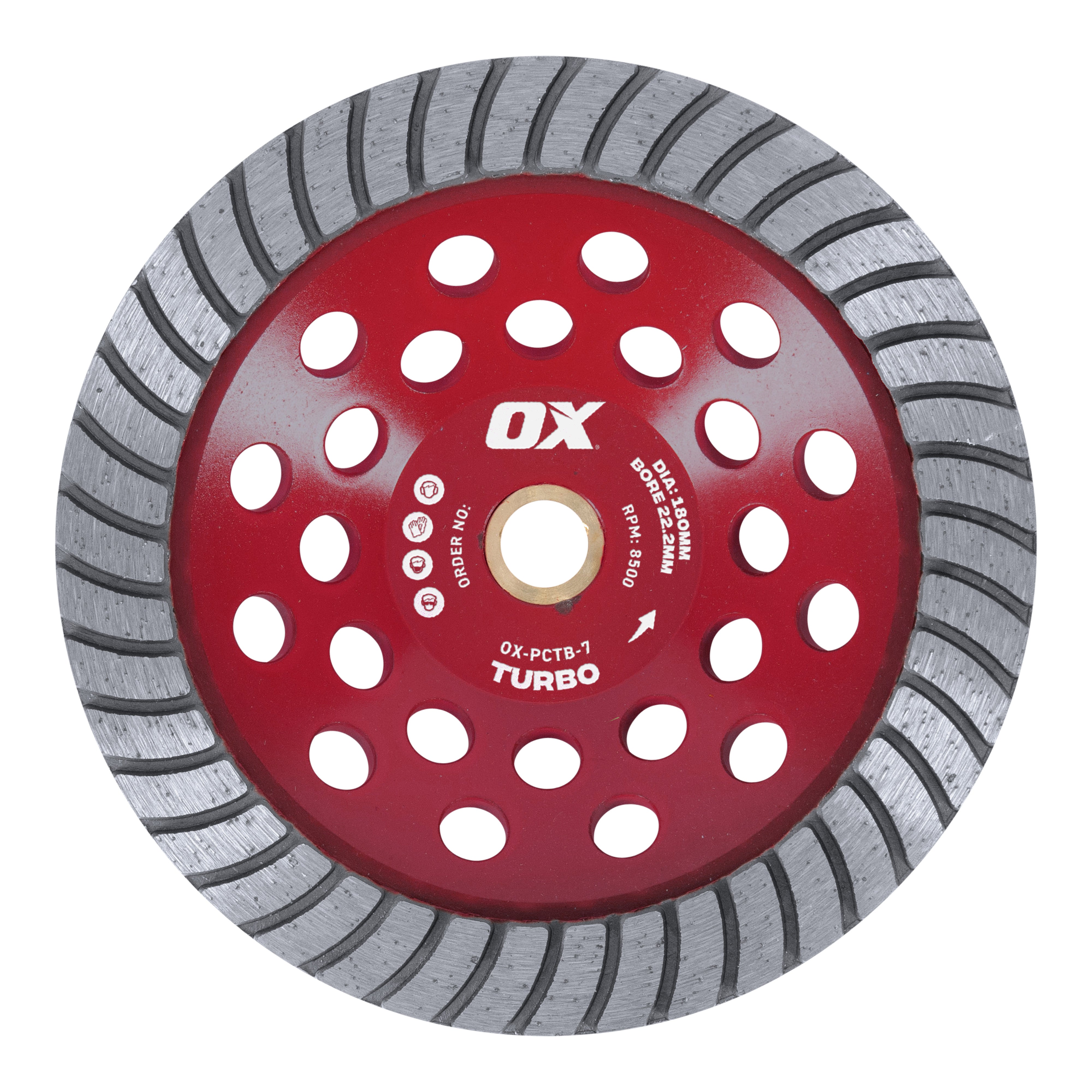 OX Tools - Professional PCTB 7" Turbo Cup Wheel - 22.2mm Bore | OX-PCTB-7