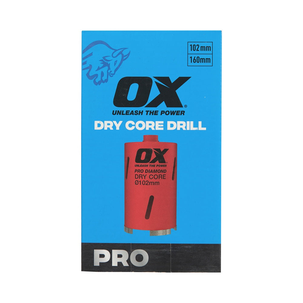 OX Tools - Professional Dry Core Drill - 102mm | OX-PDC-102