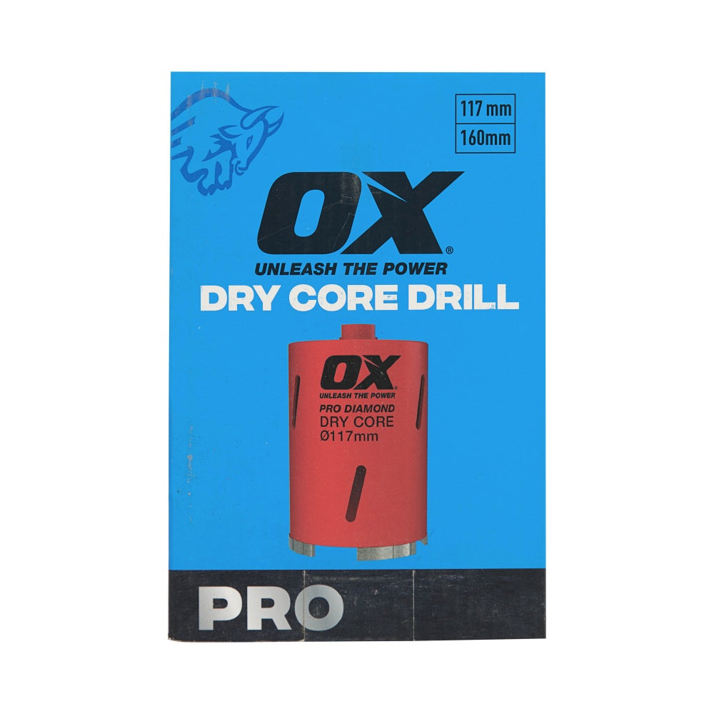 OX Tools - Professional Dry Core Drill - 117mm | OX-PDC-117
