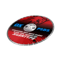 OX Tools - Professional PSBS 20" Silent Diamond Blade - Soft Brick | OX-PSBS-20
