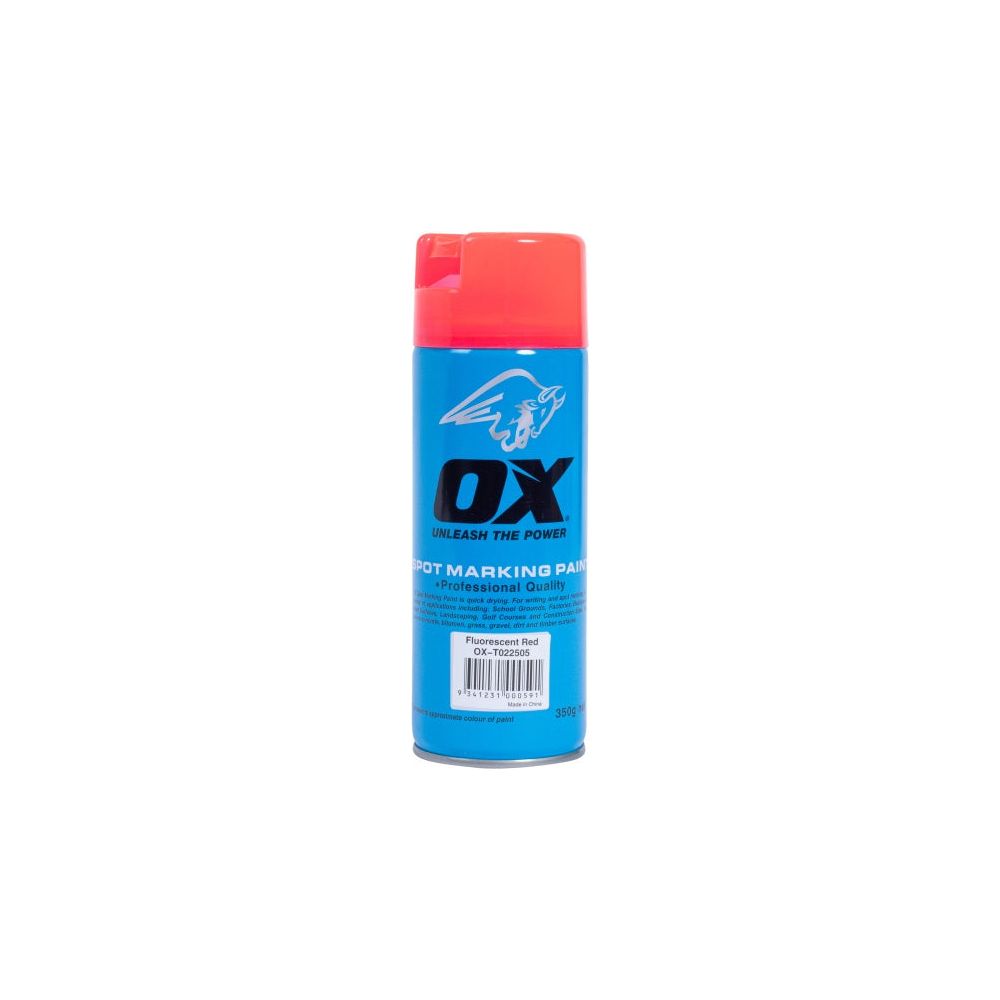 OX Tools - Trade Fluro Red Spot Marking Paint, 12pk | OX-T022505