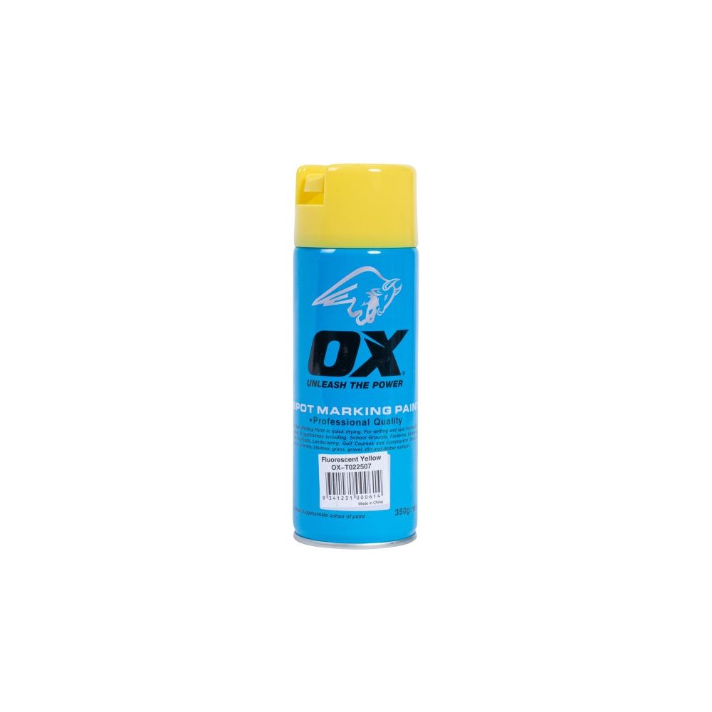 OX Tools - Trade Fluro Yellow Spot Marking Paint, 12pk | OX-T022507