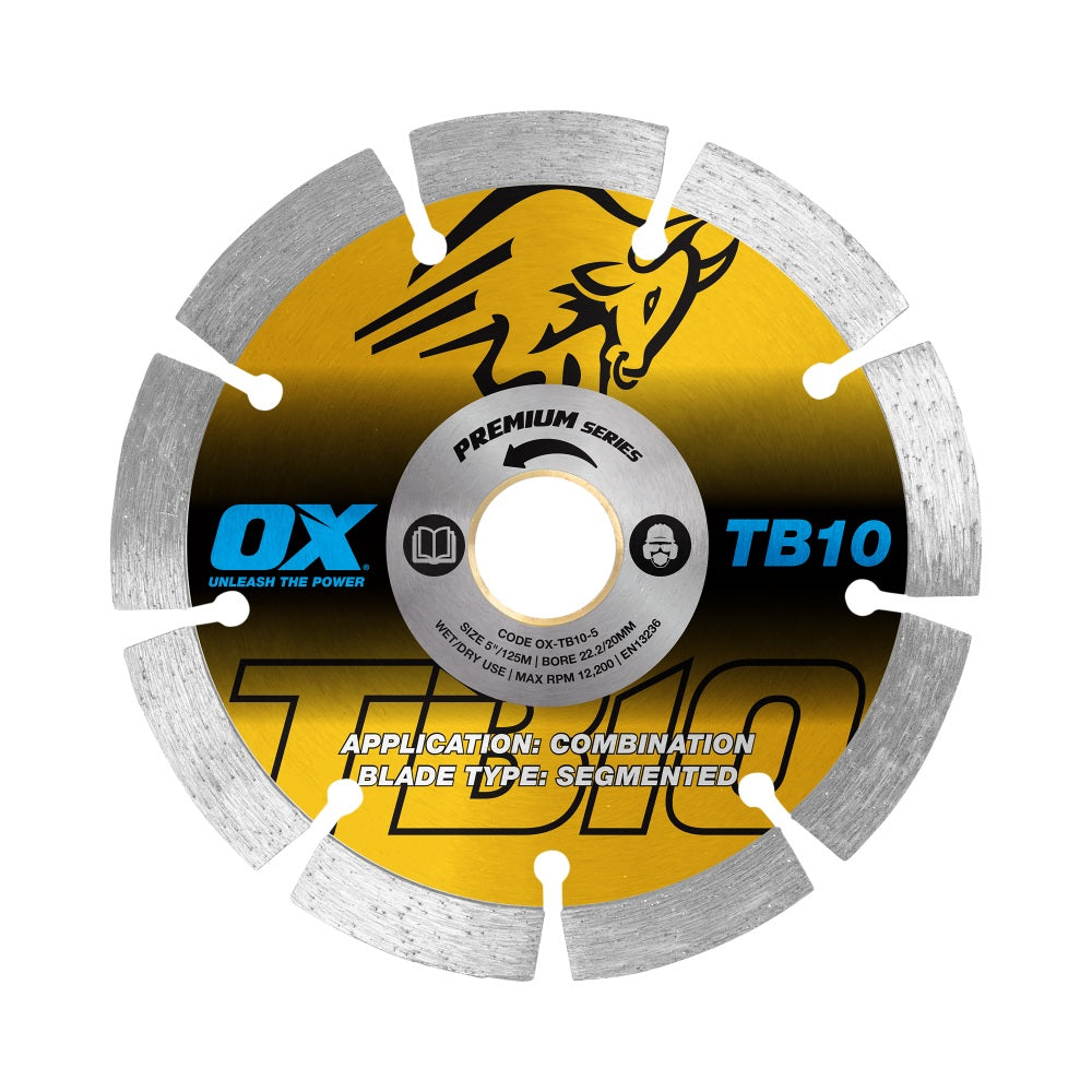 OX Tools - Premium Turbo Segmented Blade 125mm - Combination | OX-TB10-5