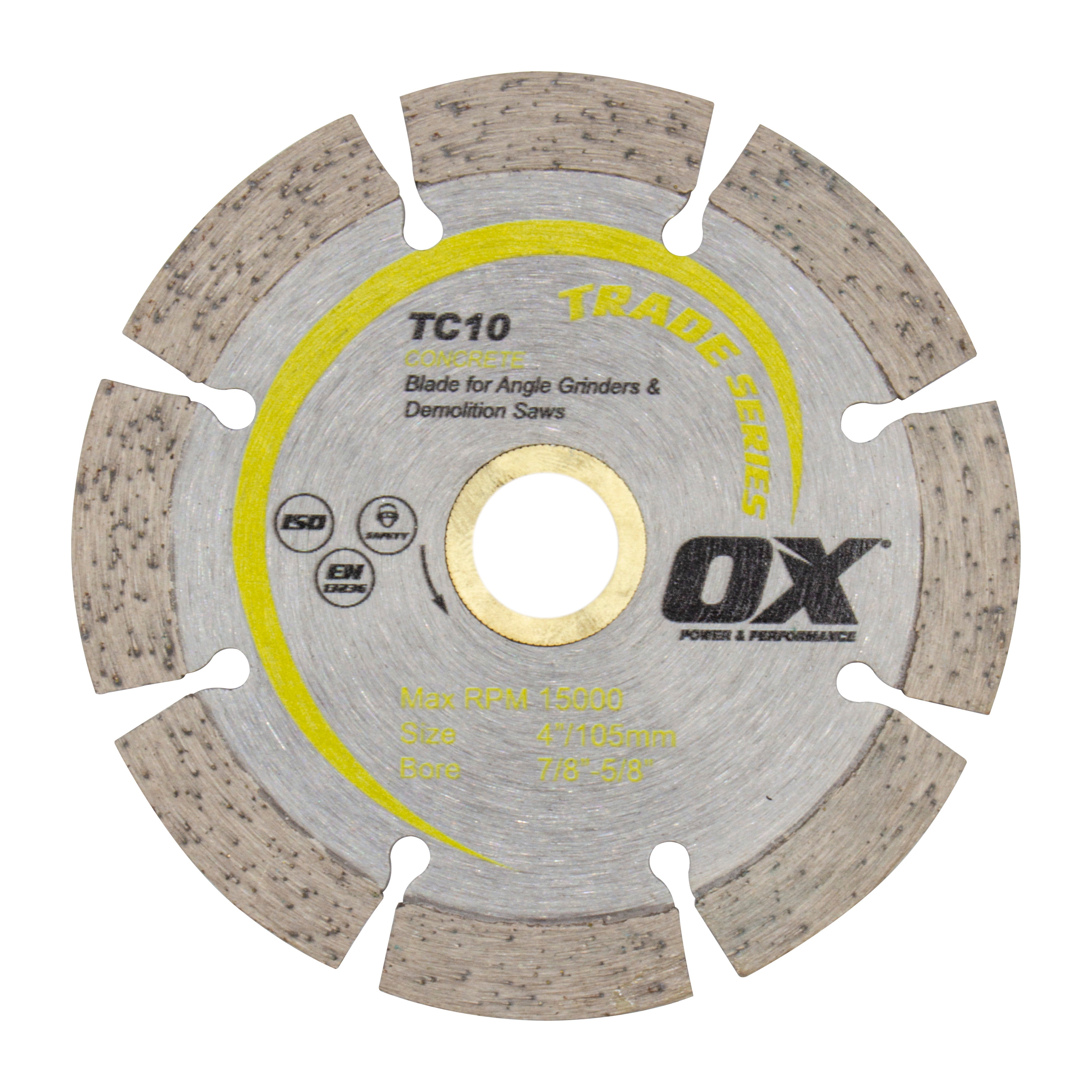 OX Tools - Premium Turbo Segmented Blade 105mm - Concrete/General Purpose | OX-TC10-4