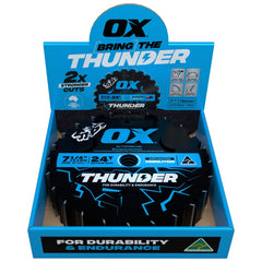 OX Tools - Pro Thunder 184mm Circular Saw Blade | 24T - Bulk | OX-TTCTW24-7.25-10