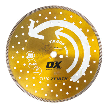 OX Tools - Trade 14" Turbo Diamond Blade - Universal/Hard | OX-TU10-14