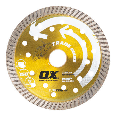 OX Tools - Premium Turbo Segmented Blade 125mm - Universal/Hard | OX-TU10-5