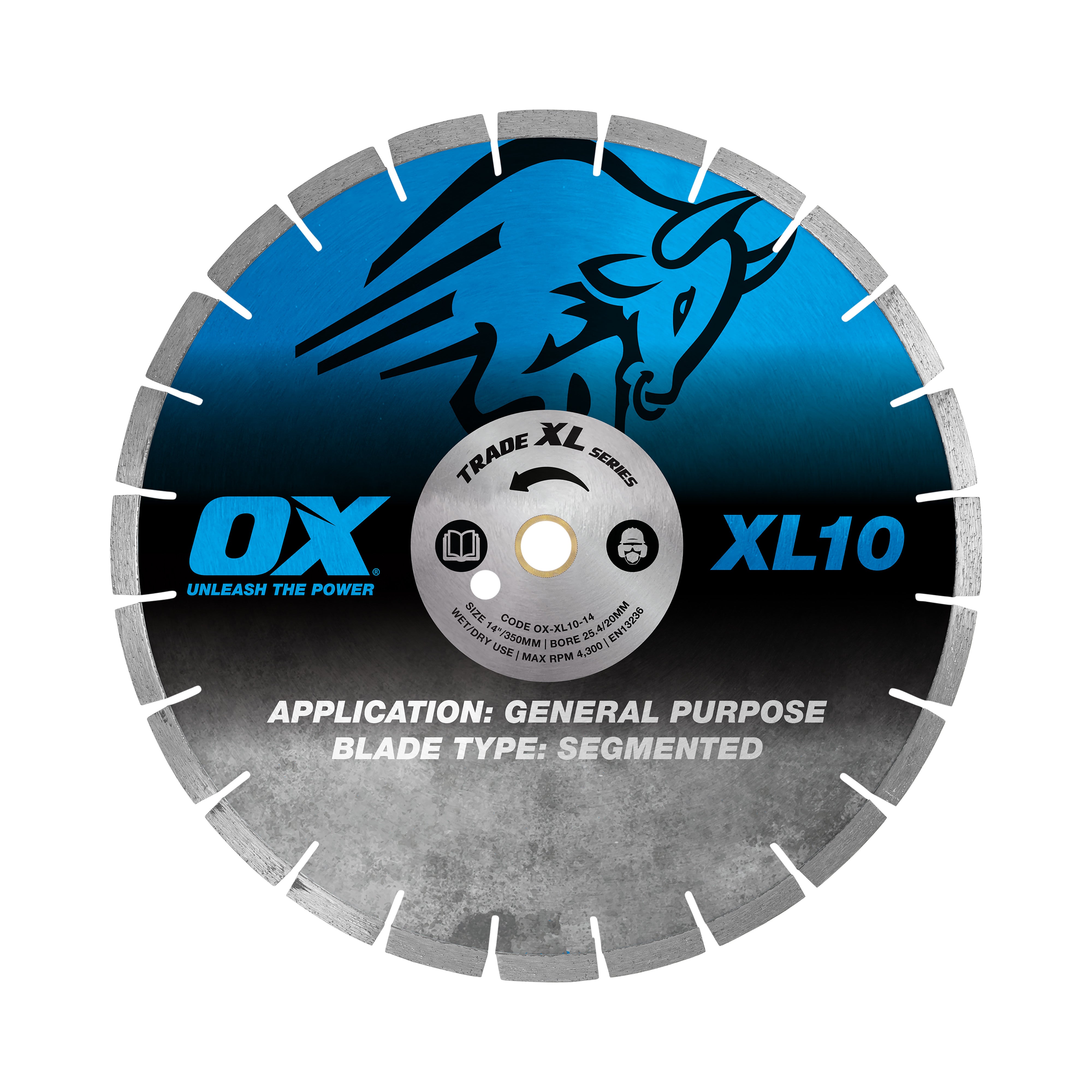 OX Tools - Trade XL-10 Segmented Diamond Blade - General Purpose - 14"  | OX-XL10-14