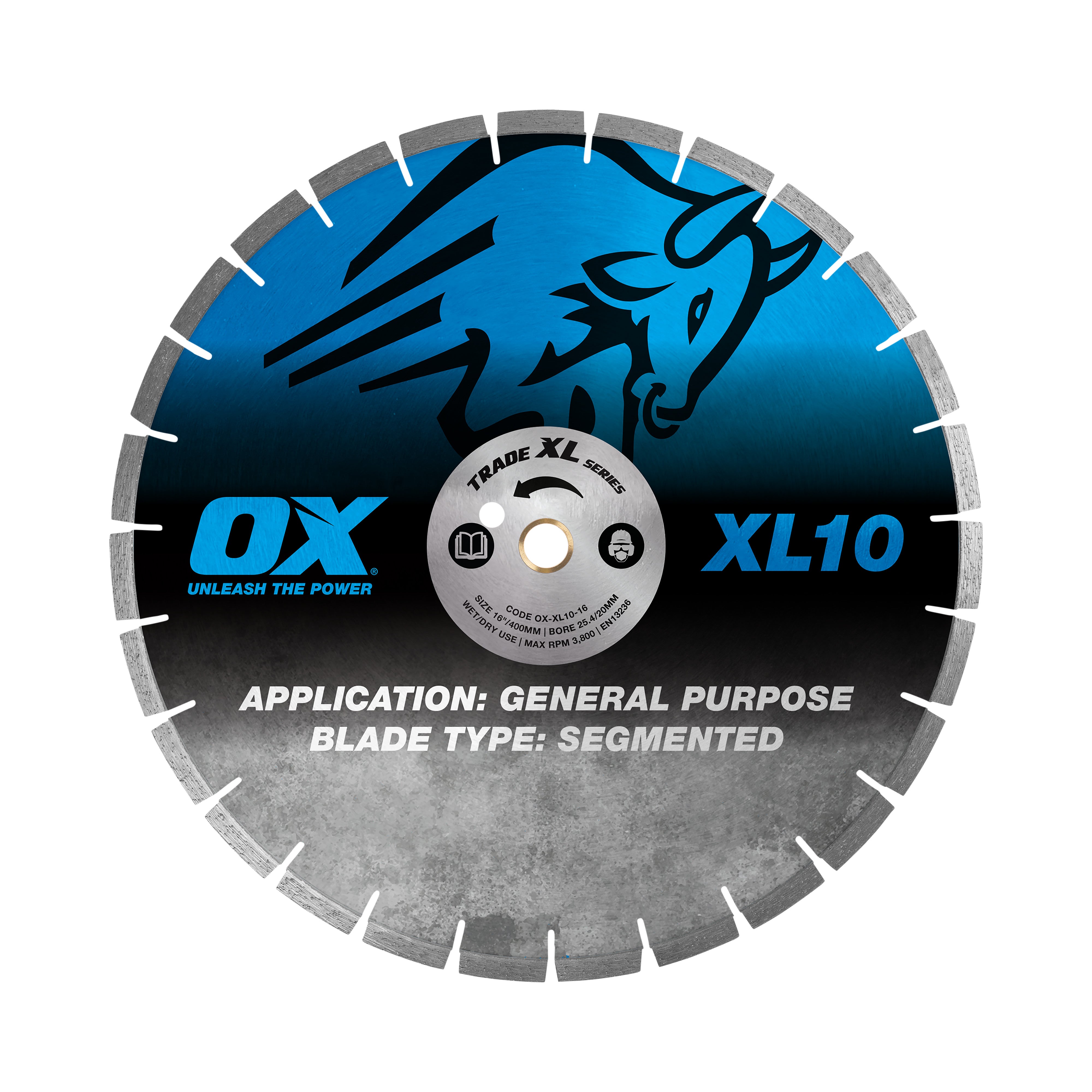 OX Tools - Trade XL-10 Segmented Diamond Blade - General Purpose - 16"  | OX-XL10-16