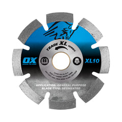 OX Tools - Trade XL-10 Segmented Diamond Blade - General Purpose - 4" | OX-XL10-4