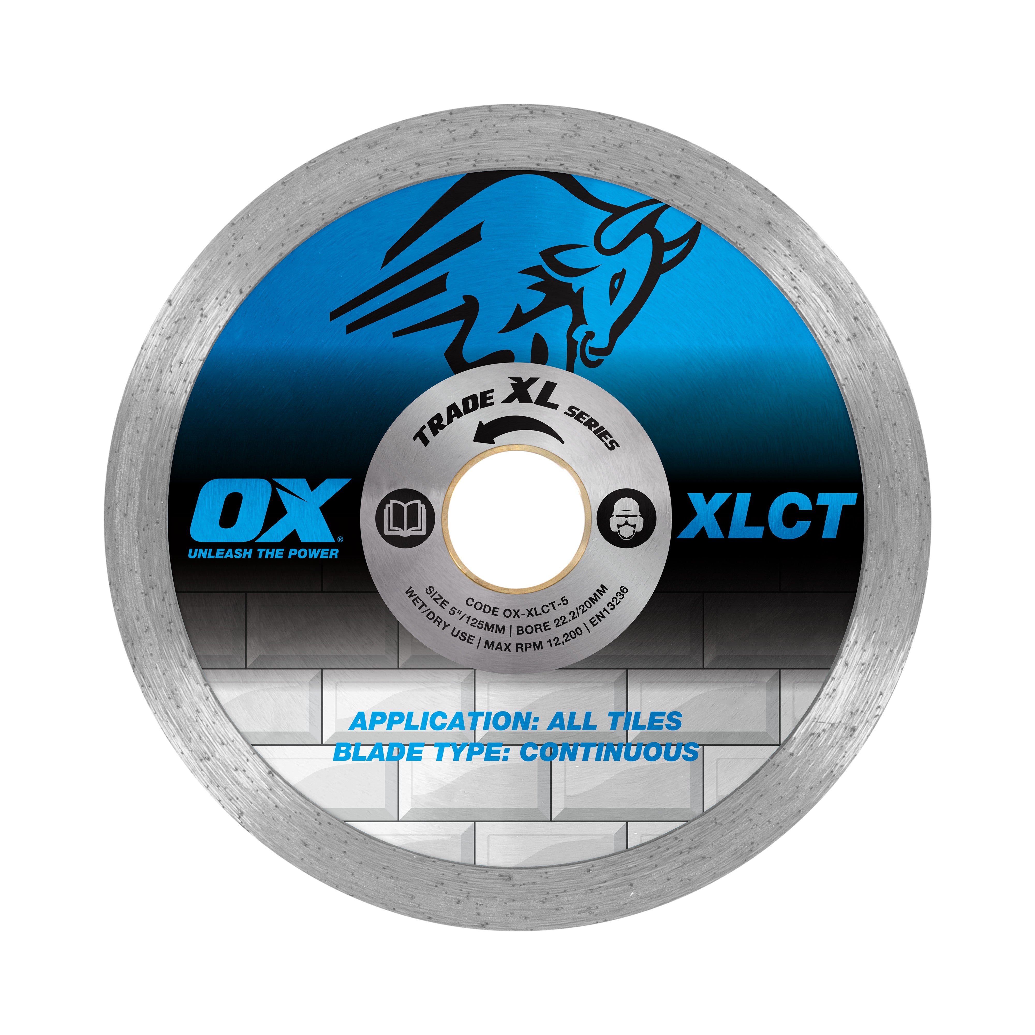 OX Tools - Trade XL Continuous Diamond Blade 125mm - Ceramic Tiles | OX-XLCT-5