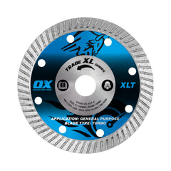 OX Tools - Trade XL Turbo Diamond Blade 105mm - General Purpose | OX-XLT-4
