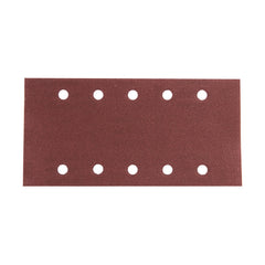 Makita Sanding Accessories Sand Paper 180# - 1/2 Sheet Hook & Loop Brown Punched - 10Pk| SKU P-33233