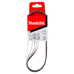 Makita Accessories - Abrasive Belt 120# - 9mm x 533mm - 5Pk | P-43290