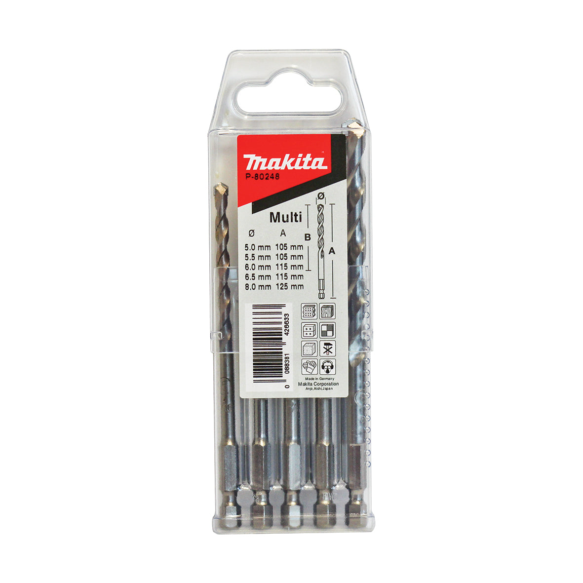 Makita Tct Drill Bit Set  Built for Versatile Performance SKU P-80248